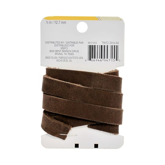 12 Pack: Triumph Brown Leather Strip by Bead Landing™